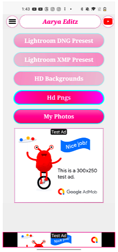 Simple navigation and editing tools in Aarya Editz app
