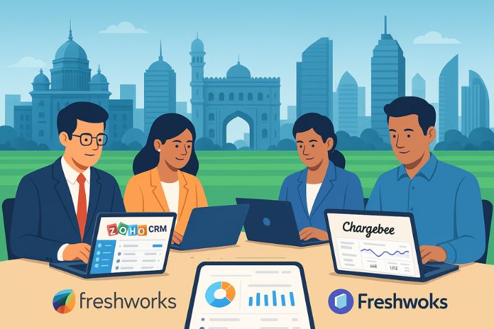 Zoho, Freshworks, and Chargebee represent India’s SaaS startup success in 2025.